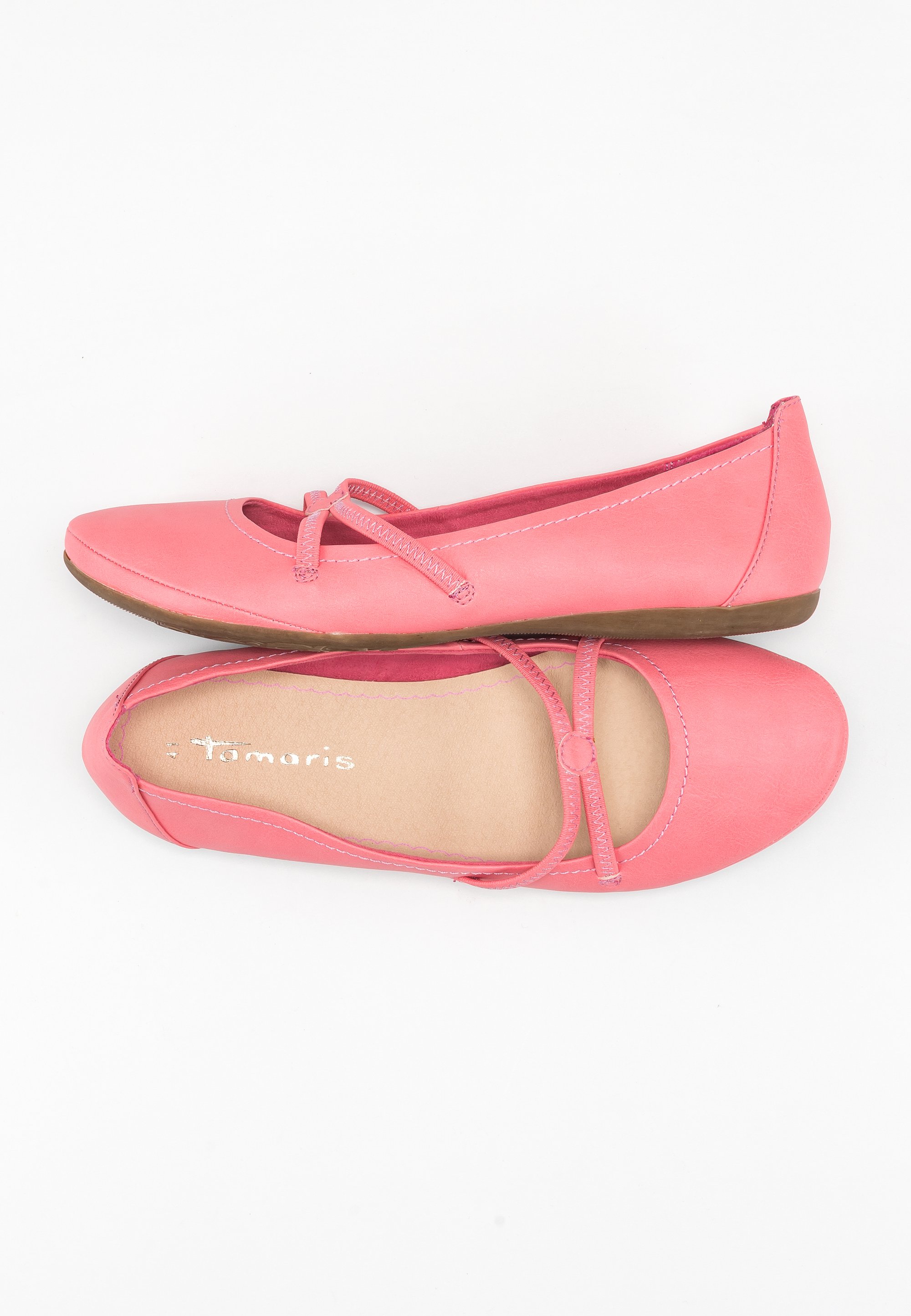 Tamaris Ankle strap ballet pumps pink (Pre-owned) Zalando