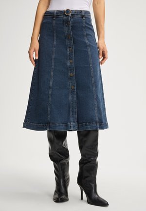 RISA - Jupe trapèze - denimblau