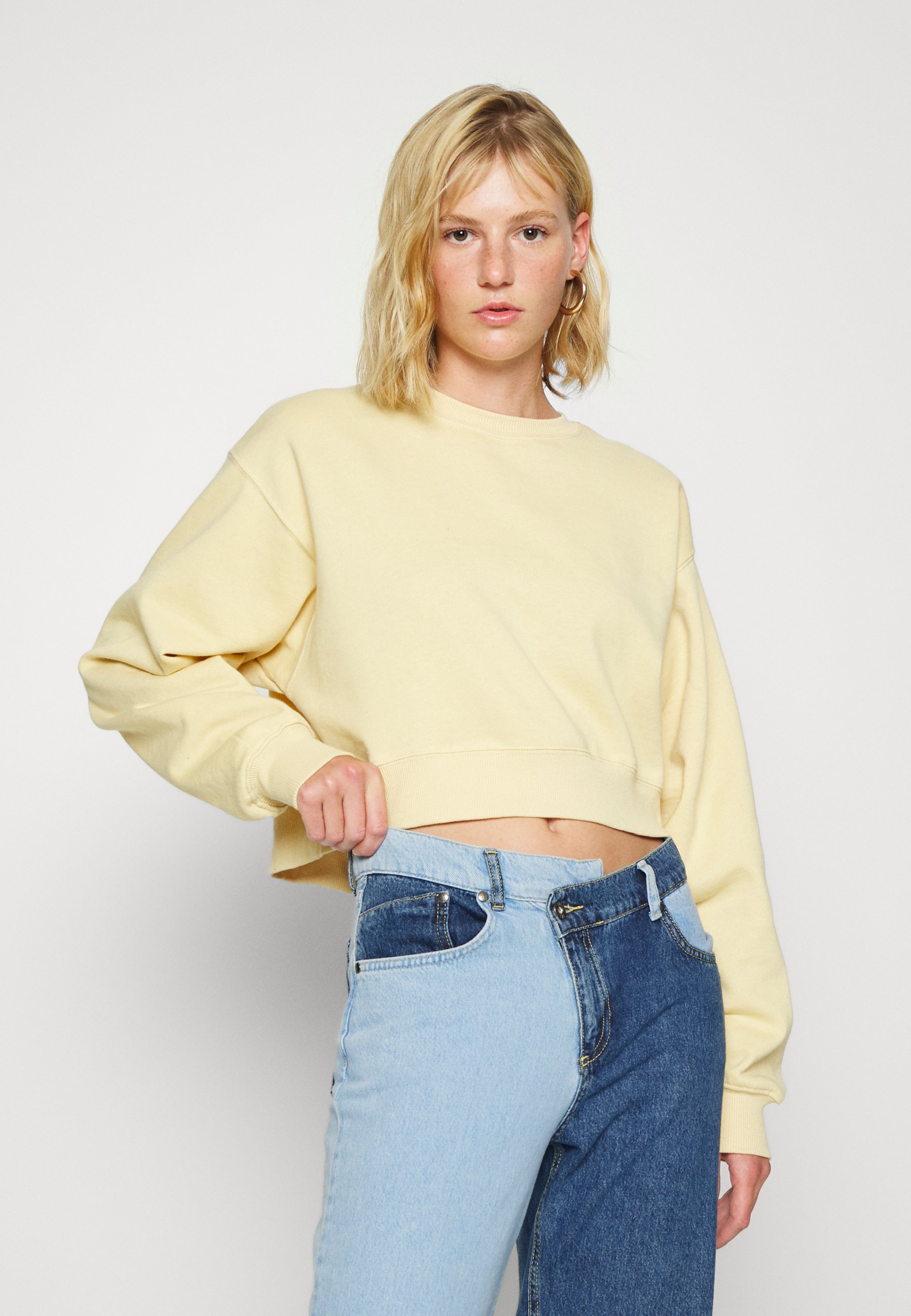 Cotton On CLASSIC CROPPED - Sweatshirt - vintage yellow/gelb