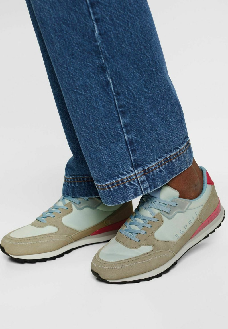 Esprit MIT ECHTEM Trainers light blue/mottled light blue Zalando.co.uk