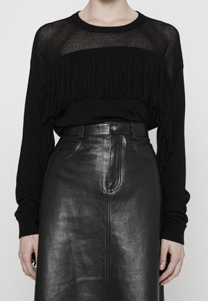 Stickad tröja - black