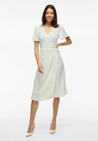 VILA VILOVIE WRAP DRESS - Robe de jour - egret