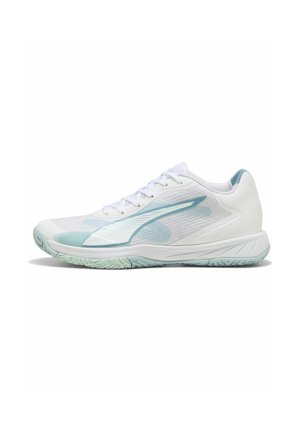 ACCELERATE TURBO GAME ON - Chaussures de handball - puma white-baltic sea blue-fresh water