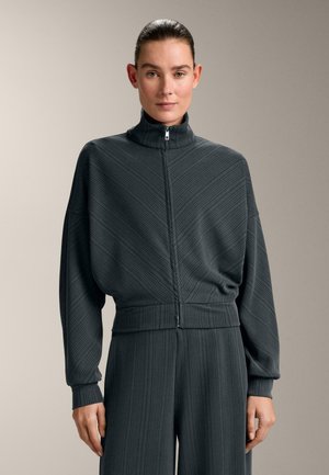 ASYMMETRIC STRIPE 34433165 - Træningsjakke - mottled grey