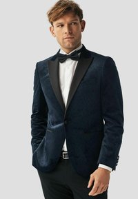 Next - SLIM FIT PATTERNED  - Sako - navy Miniatura obrázku 1