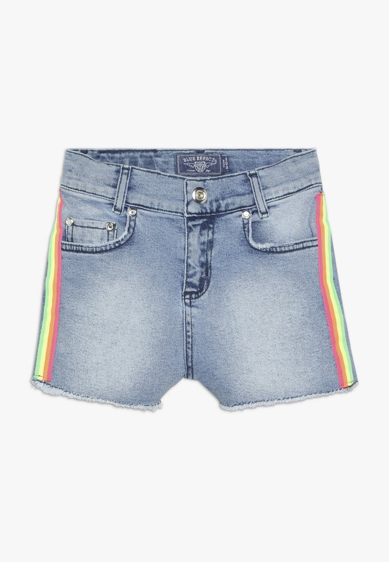 Blue Effect GIRLS HIGH WAIST STREIFEN - Farkkushortsit - light blue