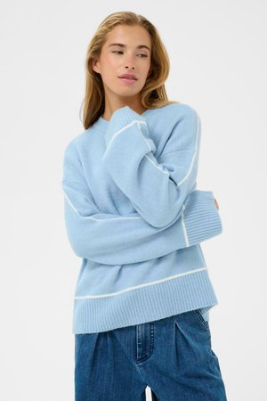 KAJINIE  - Striktrøje - powder blue melange