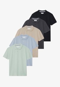 5 PACK SLIM - Πόλο - green/blue/tan/dark grey/black