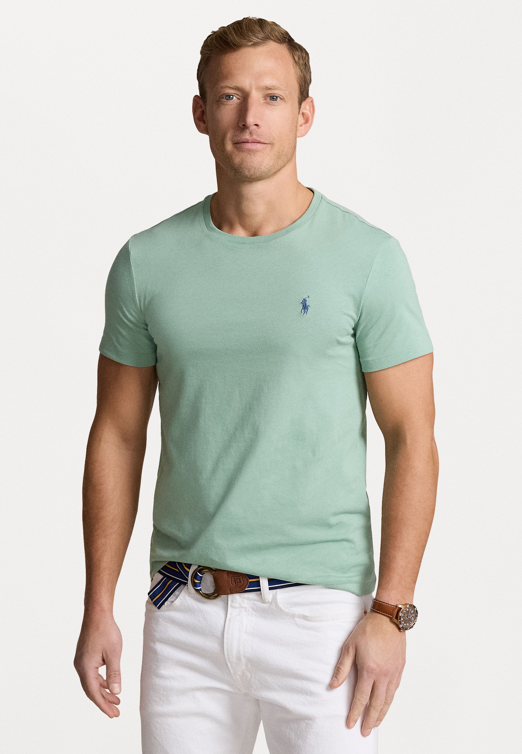 【POLO RALPH LAUREN】CUSTOM SLIM FIT JERSEY CREWNECK Tシャツ Polo Ralph Lauren Custom Slim-Fit Jersey Crewneck Short