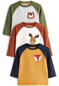 Next - 3 PACK APPLIQUÉ TRANSPORT - Langærmet T-shirt - multi colour animal Miniaturebillede 1