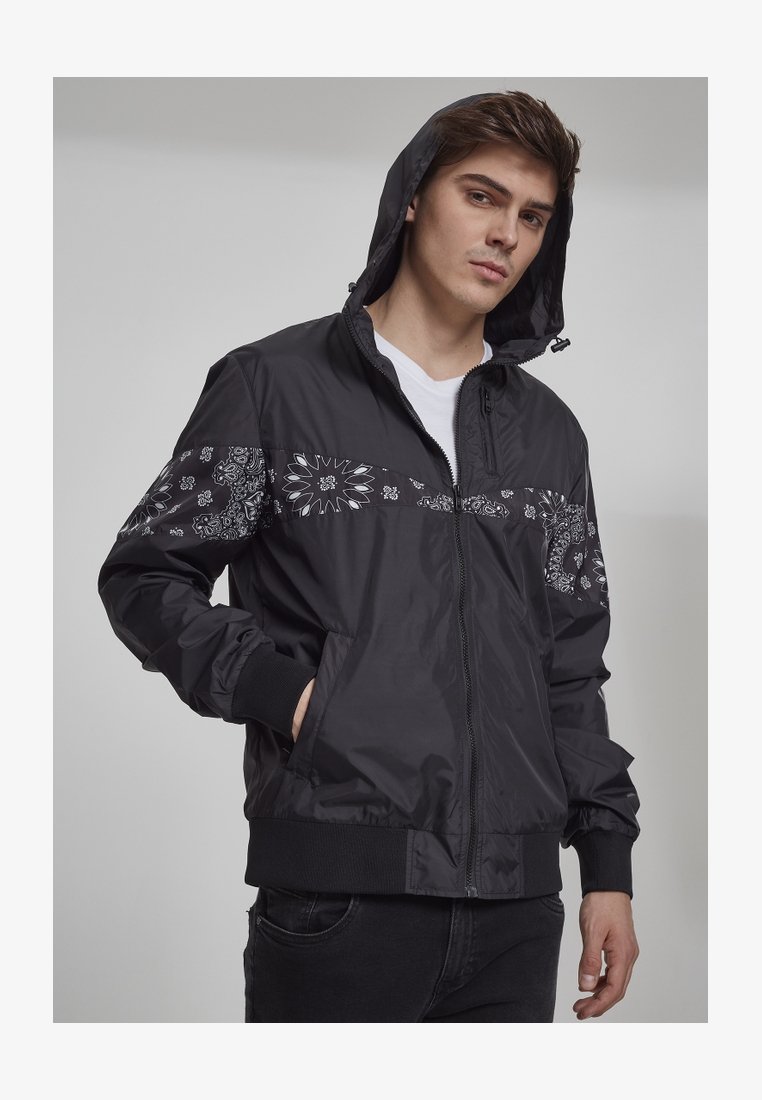 Urban Classics Arrow Zip Jacket - Giacca Uomo Sportiva Con Zip E Tasche, Motivo A Frecce Sulle Spalle