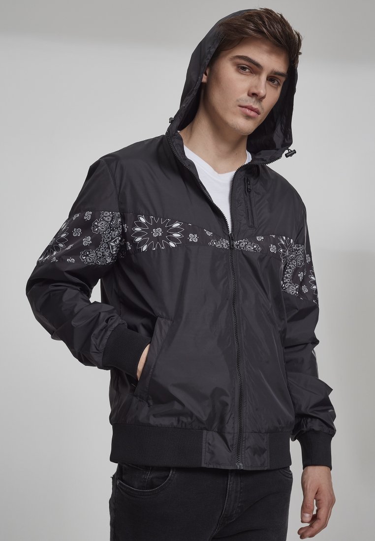Urban Classics Arrow Zip Jacket - Giacca Uomo Sportiva Con Zip E Tasche, Motivo A Frecce Sulle Spalle