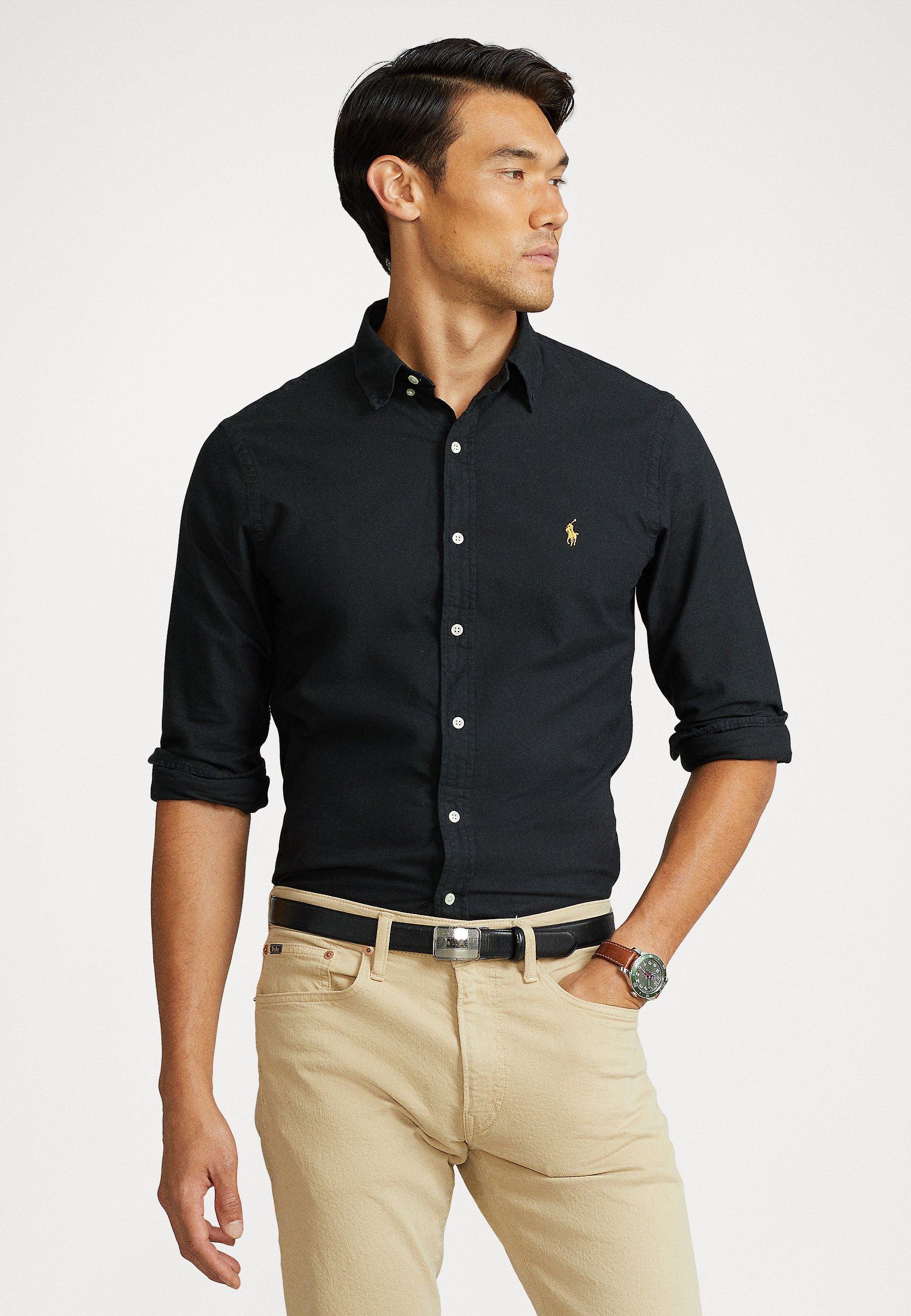 Polo Lauren FIT OXFORD SHIRT Skjorter - black/sort - Zalando.dk