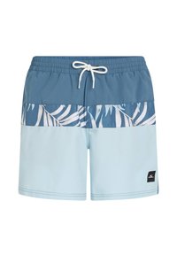 CALI BLOCK - Badeshorts - blue dipped leaves