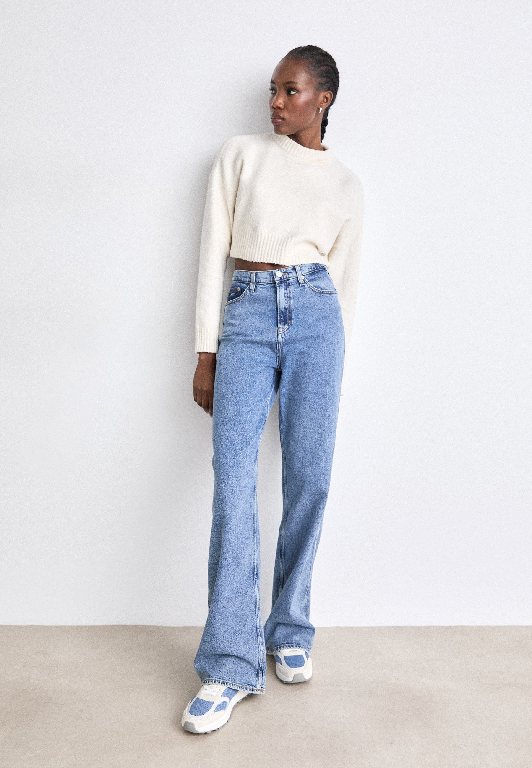 Tommy Jeans CLAIRE - Wide Leg - denim medium/blue denim - Zalando.ie