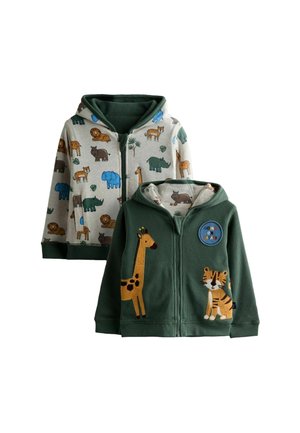REGULAR FIT - APPLIQUÉ REVERSIBLE  - Tröja med dragkedja - khaki green safari