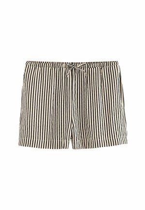 Next TEXTURED STRIPE TIE WAIST   REGULAR FIT - Short - black and white