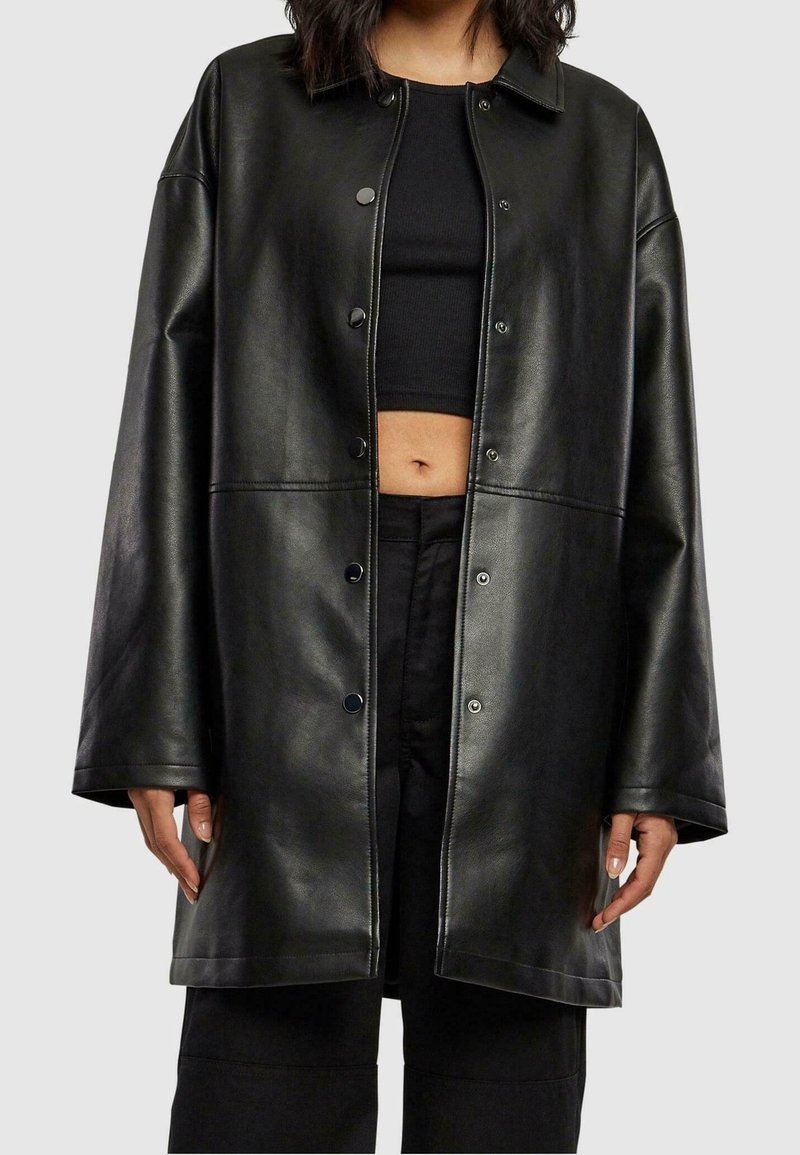 Urban Classics Veste en similicuir - black