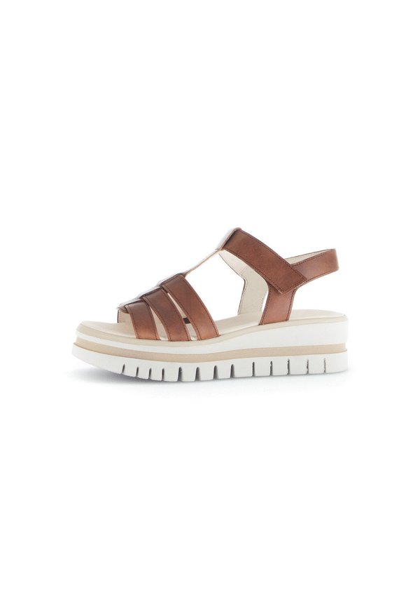 Plateausandalette - beige