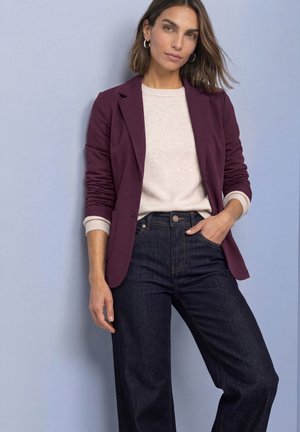 Street One, BASIC BLAZER IN UNIFARBE - Blazer - berry maroon