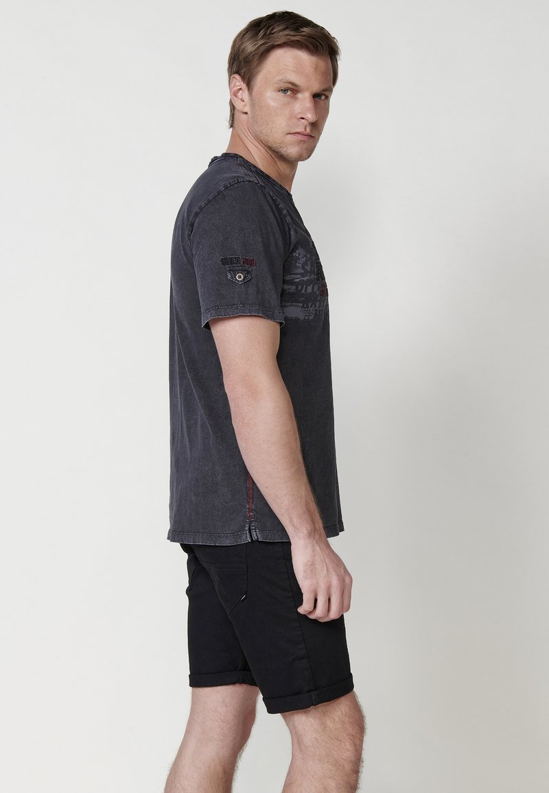 Koroshi Camiseta estampada gris grey/gris