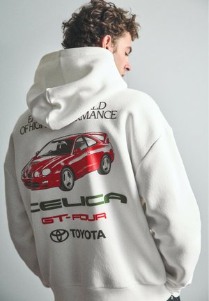 PULL&BEAR, TOYOTA - HOODIE - Sweat à capuche - white