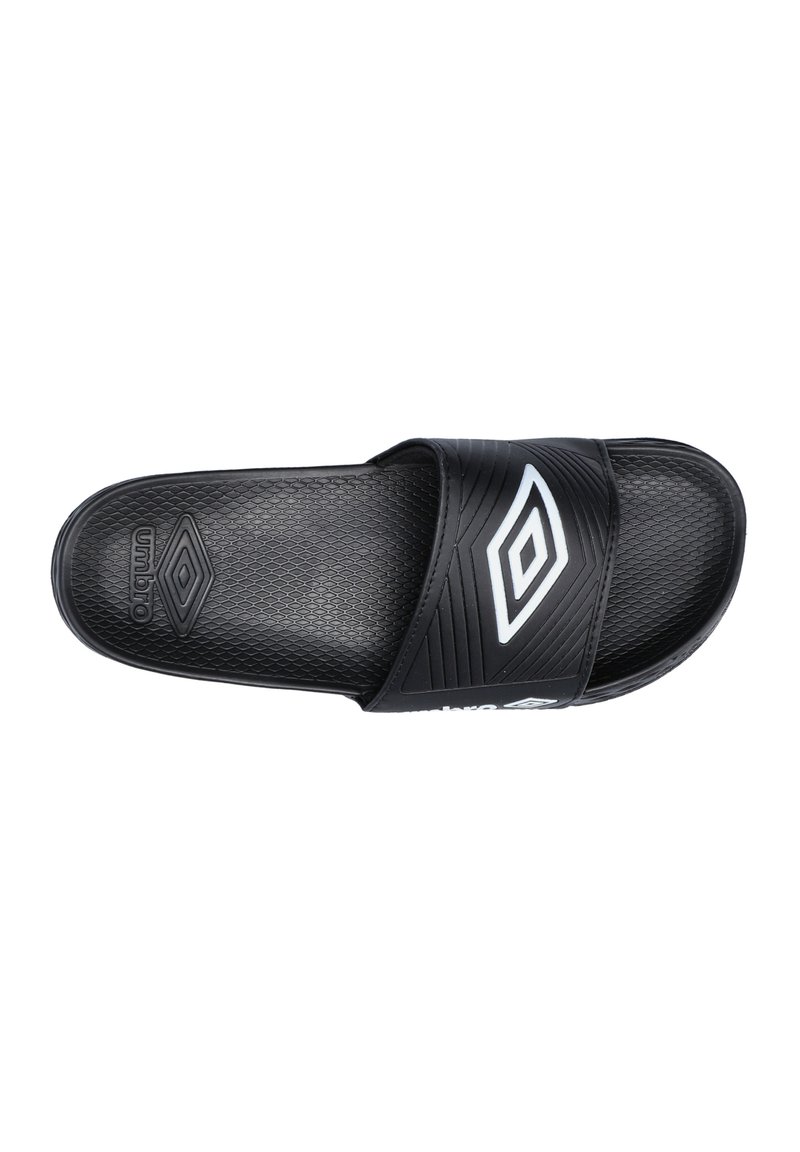 Herren Sandalen | Umbro Pantolette flach schwarzweiss/schwarz - OZ41234 Herren Sandalen | Umbro Pantolette flach schwarzweiss/schwarz - OZ41234