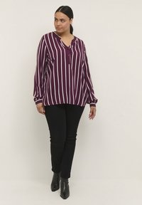 Kaffe Curve SIDA - Blouse - winetasting   chalk stripe