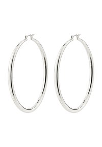 Pilgrim PRIYA LARGE HOOP EARRINGS - Náušnice - silver-coloured