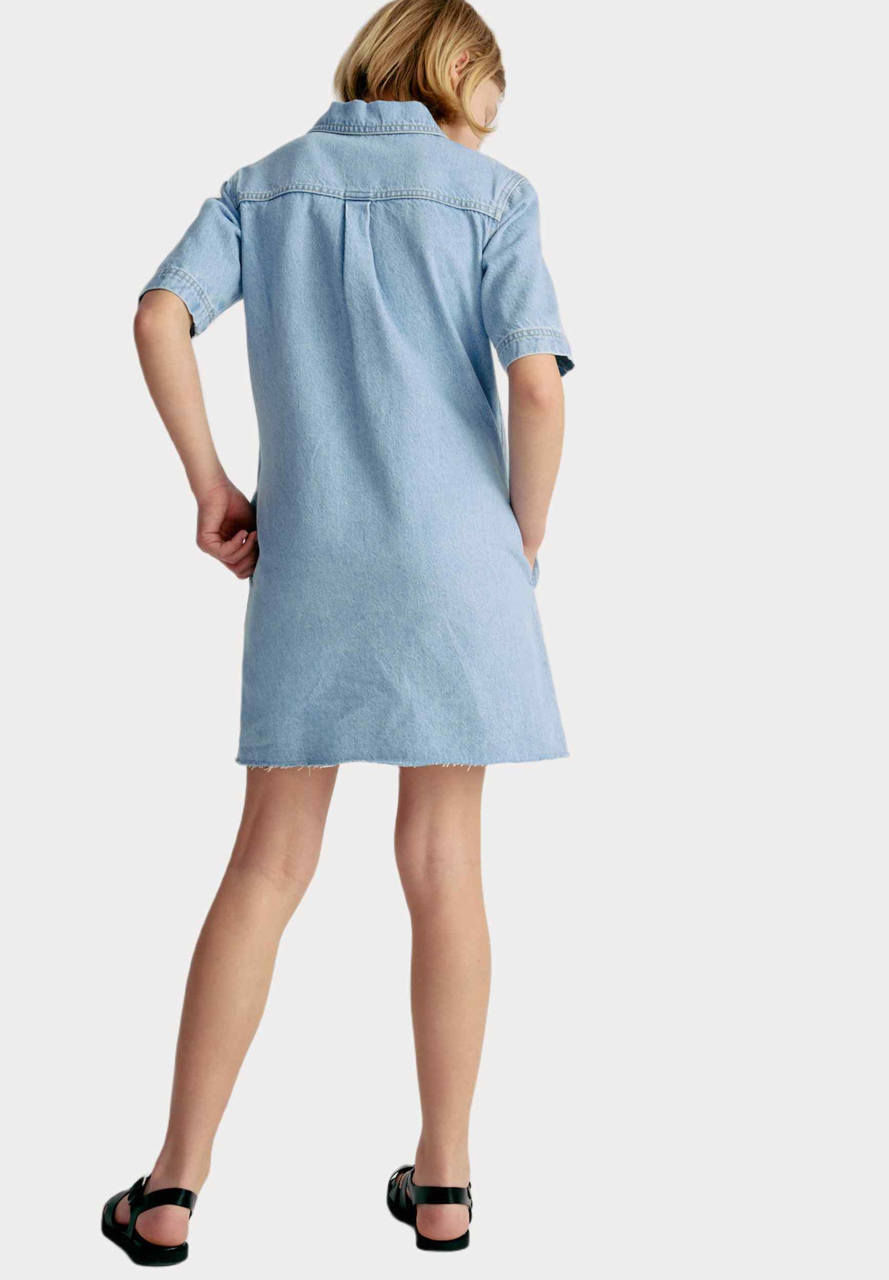 Marks Spencer Vestito di jeans light denim/blu screziato