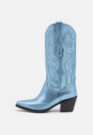 Jeffrey Campbell DAGGET - Cowboy-/Bikerlaarzen - blue metallic