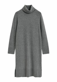 DETAIL TURTLENECK DRESS - Strickkleid - charcoal melange