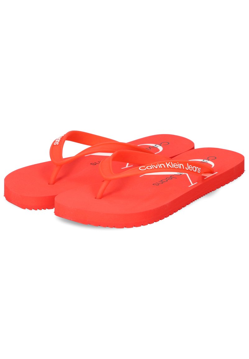 Damen Zehentrenner | Calvin Klein Jeans MONOGRAM Bade-Zehentrenner rot - DL69130 Damen Zehentrenner | Calvin Klein Jeans MONOGRAM Bade-Zehentrenner rot - DL69130