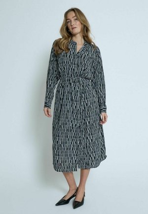 Maxi šaty - gray violet print