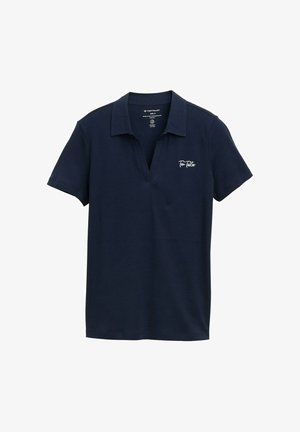 TOM TAILOR, BASIC MIT LOGO-STICKEREI - Polo - sky captain blue