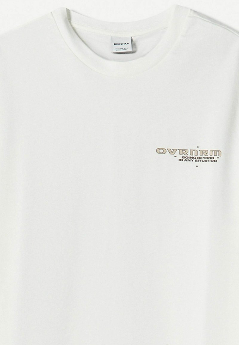 Bershka SHORT SLEEVE Print T-shirt white Zalando