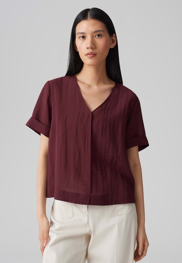 BOXY FIT - Bluse - cassis