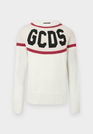 STRIPES LOGO SWEATER - Džemperis - bone