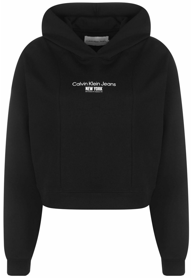 Calvin Klein Jeans - INTERLOCK - Felpa con cappuccio - ck black, Ingrandire