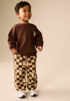 Next, LONG SLEEVE TOP AND TROUSERS SET - Bukser - brown