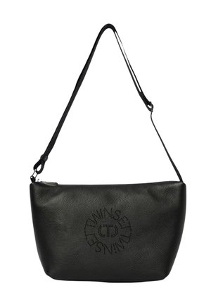 CON TRACOLLA IN MARTELLATA - Borsa a tracolla - nero