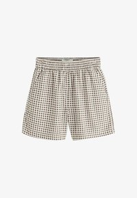 Sélectionné, chocolate brown ecru gingham