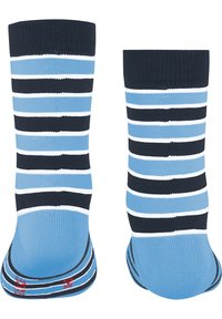 FALKE SIMPLE STRIPES - Socken - azurblau