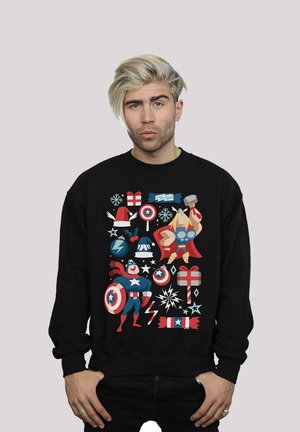 MARVEL THOR AND CAPTAIN AMERICA WEIHNACHTEN - PREMIUM SUPERHELDE - Sweatshirt - black