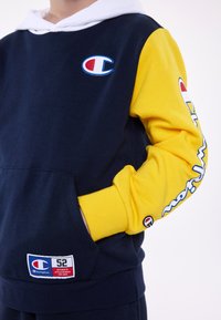 Champion RETRO SPORT HOODED UNISEX - Hoodie - blue/white/yellow
