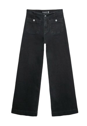 Stradivarius, MINIMALIST JEANS WITH POCKETS 01477779 - Jean large - mottled black