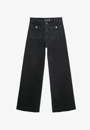 Stradivarius, MINIMALIST JEANS WITH POCKETS 01477779 - Jean large - mottled black