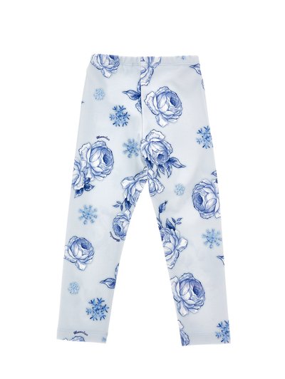 Monnalisa ELSA FROZEN DISNEY FANTASIA - Leggings - nuvola/blunavy