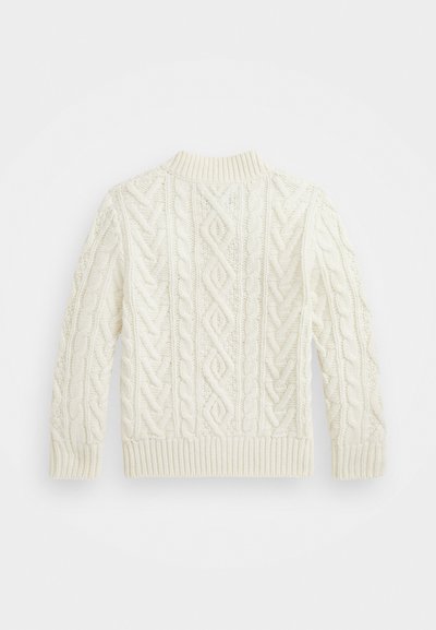 Polo Ralph Lauren CABLE WOOL-CASHMERE MOCKNECK SWEATER - Džemper - clubhouse cream