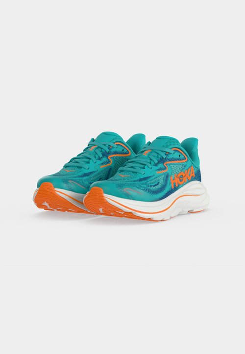 Hoka Clifton 10 - Night Glow Blue / Electric Aqua — photo 3